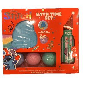 Disney Stitch 5pc Bath Time Set, New In Box.